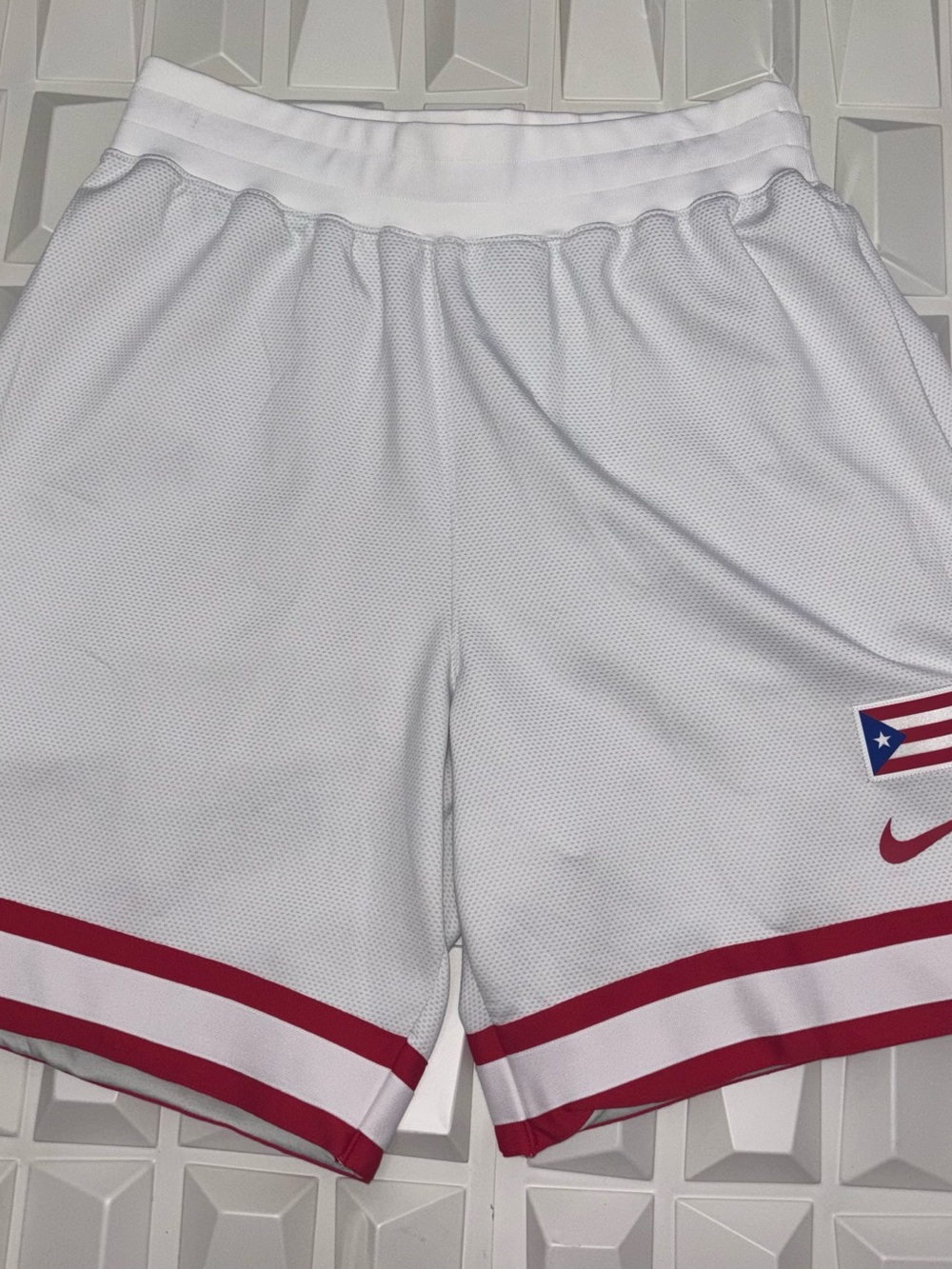 Nike White Mens Puerto Rico National Team Basketball Shorts Men’s XL